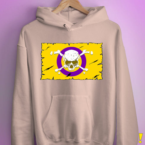 Intersex Pride Pirate Flag Hoodie - Light Pink
